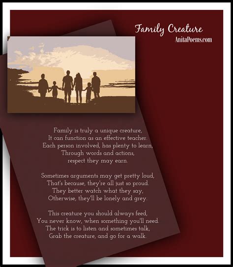 Family Creature-AnitaPoems | Family Poems