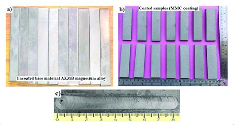 Photograph Of Uncoated And Coated Samples A Uncoated Az31b Mg Alloy