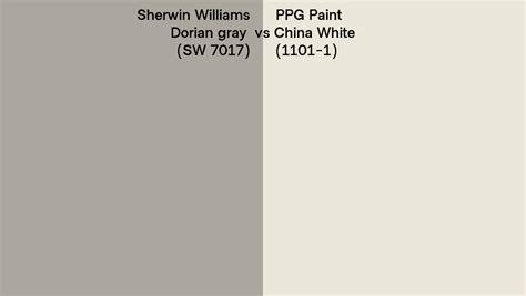 Sherwin Williams Dorian Gray Sw 7017 Vs Ppg Paint China White 1101 1