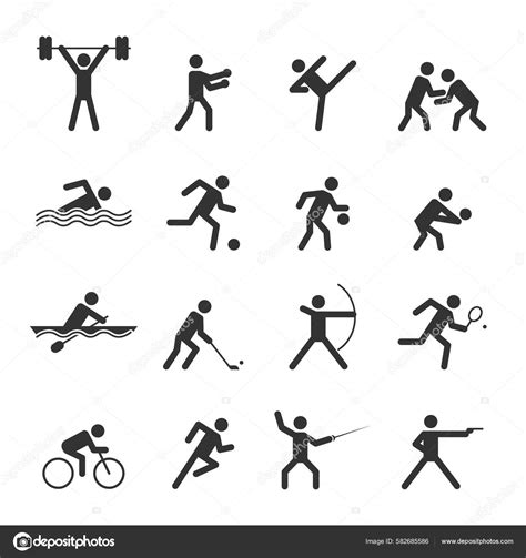 Summer Sport Icons Set Vector Illustration Stock Vector by ©burbuzin3