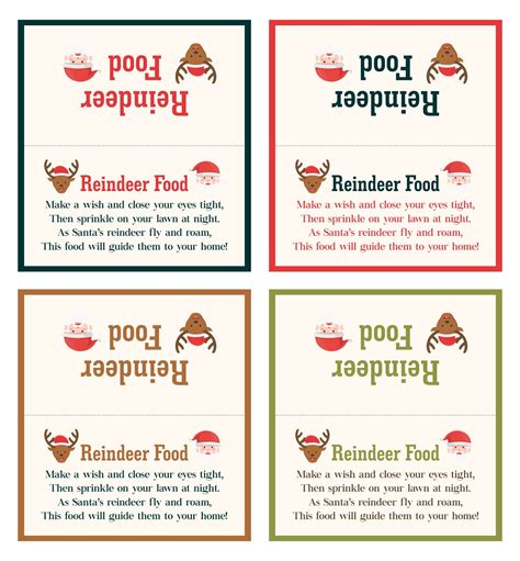 Reindeer Food Poem Labels 11 Free Pdf Printables Printablee