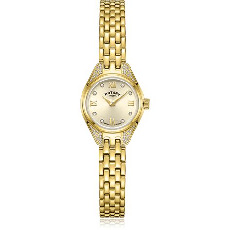 Rotary Ladies Traditional 20mm Gold Dial Quartz Watch Lb0514309d