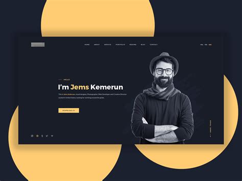 Dribbble Personal Portfolio Website Concept By M S Newaz