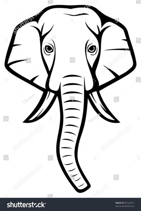 Indian Elephant Head Stock Vector Royalty Free 87223615 Shutterstock