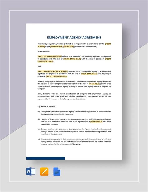 Recruiting Agency Contract Template