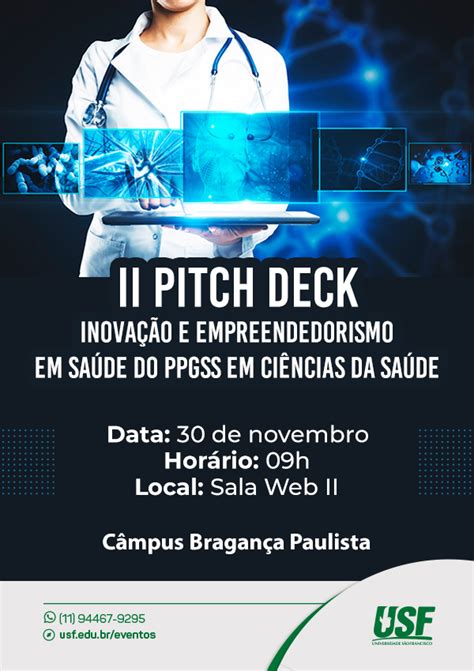 II Pitch Deck Inovação e empreendedorismo em Saúde Do PPGSS em