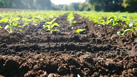 Preparação do solo superficial para o plantio de primavera em um