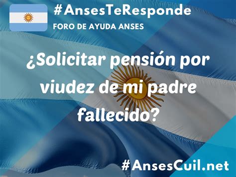 Solicitar pensión por viudez de mi padre fallecido Anses