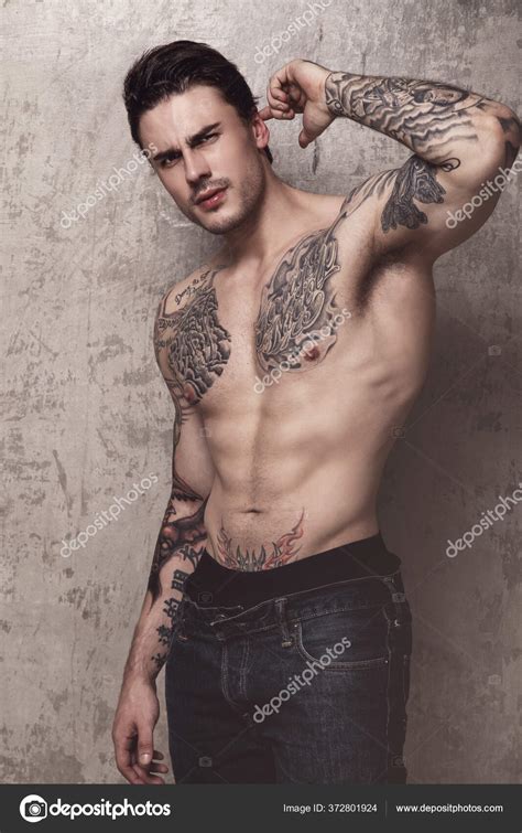 Tattooed Guy Perfect Body Stock Photo By Racool Studio