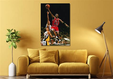 Michael Jordan Dunk Poster Artmichael Jordan Artwork Etsy