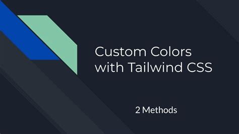 How to add custom colors in tailwind css | AyyazTech