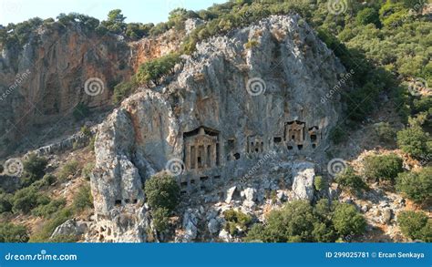 Dalyan Mugla Turkey Kings Tombs In The Cliff Face Kaunos Dalyan