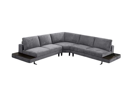 OLSEN Aragon Fabric Corner Sofa Grey