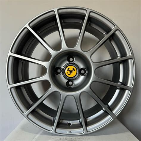 Dedicated Abarth 500 17 New Esseesse Anthracite Yellow Alloy Wheels EBay