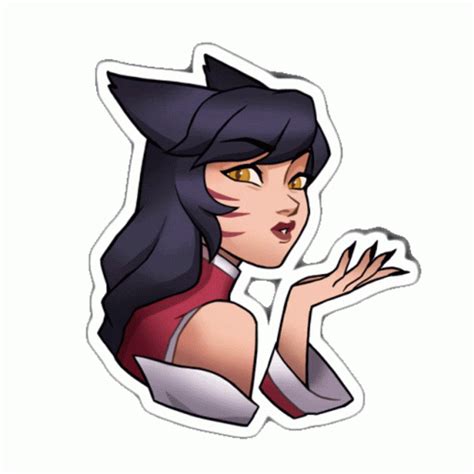 Ahri Kiss Sticker Ahri Kiss Air Kiss 探索與分享