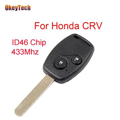 OkeyTech 2 Buttons For Honda 433Mhz ID46 Chip Remote Control Auto Car