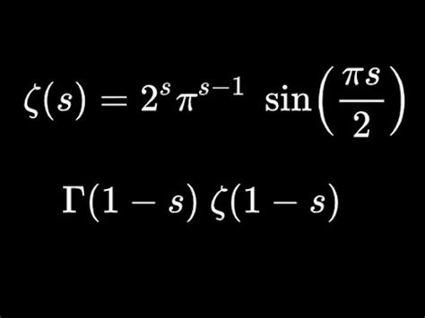 Ecuaci N Funcional De La Funci N Zeta De Riemann Youtube