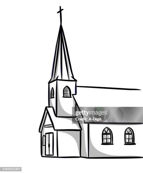 147 Church Black And White Clipart High Res Illustrations Getty Images