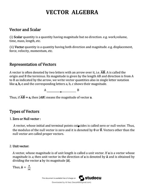 Solution Vector Algebra Notes Studypool