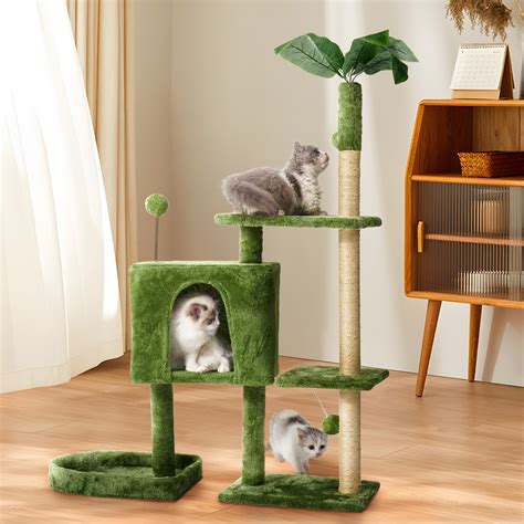 Mudie Cat Tree 52in Cat Tower For Indoor Cats Cat Tree With Scratching