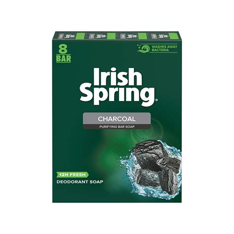 Buy Irish Spring Charcoal Fresh Deodorant Bar Soap For Men 37 Oz 8