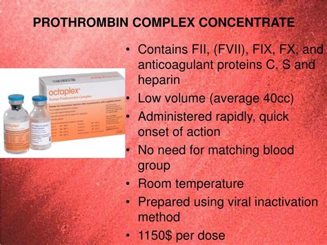 PPT - Prothrombin complex concentrate Octaplex PowerPoint Presentation ...