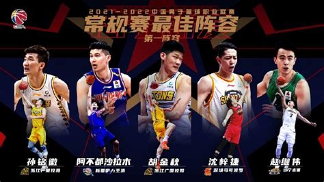 Cba最佳阵容一阵：胡金秋、沈梓捷、阿不都、孙铭徽、赵继伟 直播吧zhibo8 Cc