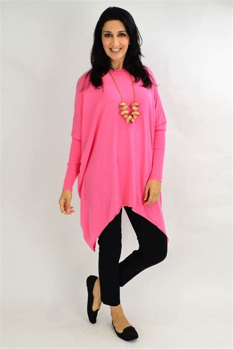 Bubble Gum Pink Snuggle Up Tunic Top I Love Tunics