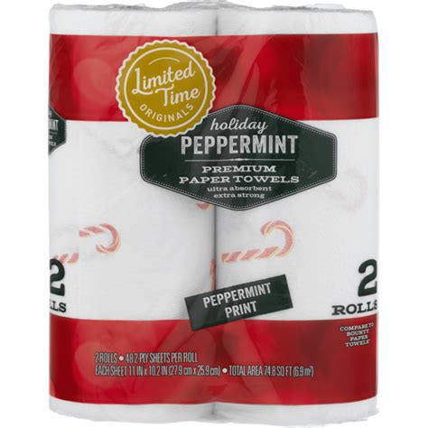 Limited Time Originals Holiday Peppermint Paper Towels 2 Ct Delivery