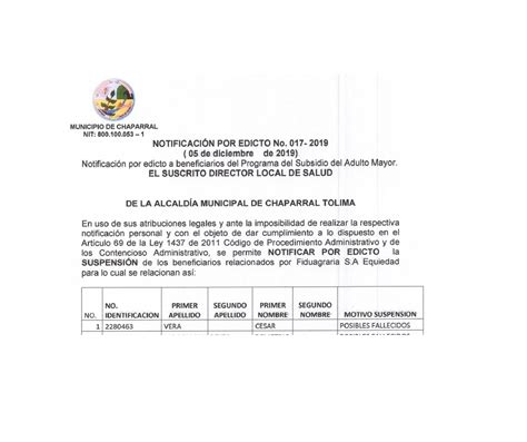 Notificacion Por Edicto 017 2019 Dls Suspension Adulto Mayor Noviembre 2019