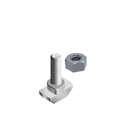 FC33810M METRIC T SLOT STUD W HEX NUT M8 X 1 25