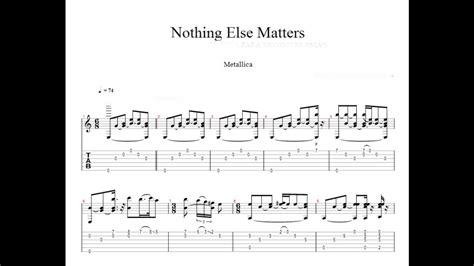 Metallica Nothing Else Matters Guitar Arpeggio Youtube