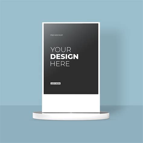 Premium Psd Led Lightbox Mockup