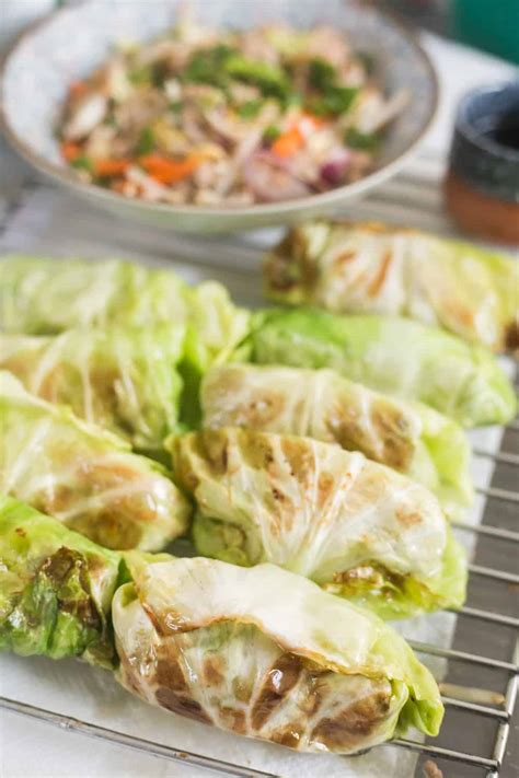 Keto Egg Roll In A Bowl Or Wrap Cabbage Rolls The Hungry Elephant