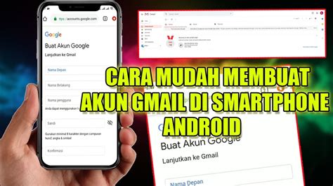 CARA MUDAH MEMBUAT AKUN GMAIL DI SMARTPHONE ANDROID YouTube