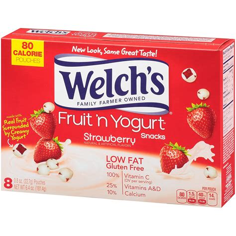 Welch S Fruit N Yogurt Covered Snacks Strawberry 8 Ct