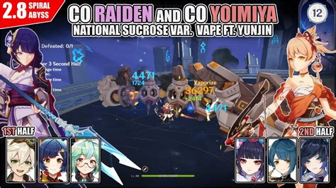 F P C Acct Yoimiya Yelan Vape Raiden National Spiral Abyss