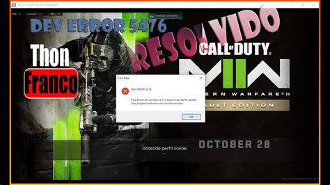 How To Fix Resolvendo Dev Error Call Of Duty Warzone Youtube