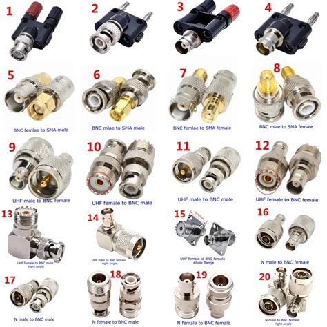 1pcs Q9 Bnc Connector Bnc Male Female To Sma Uhf N Type Pl259 So239 Bnc Banana