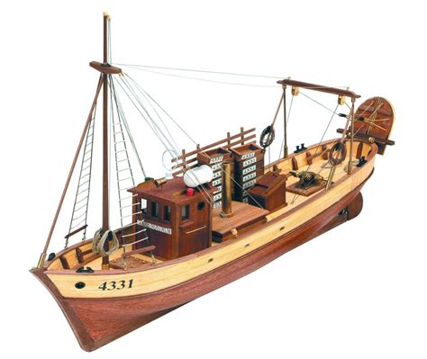 Image Maquette De Bateau En Bois Mare Nostrum Chalutier La