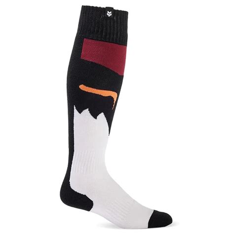 Fox Flora Youth Sock Black White Large Bikers Warehouse