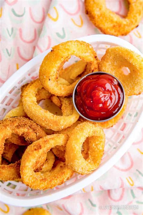 Frozen Onion Rings In The Air Fryer Love From The Oven