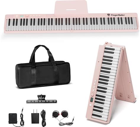 Fingerballet 61 Key Folding Piano Keyboardsemi Weighted