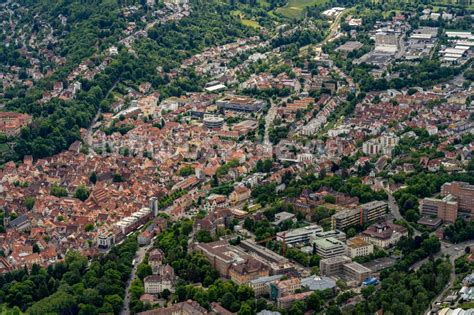 Luftaufnahme T Bingen Stadtansicht Vom Innenstadtbereich In T Bingen