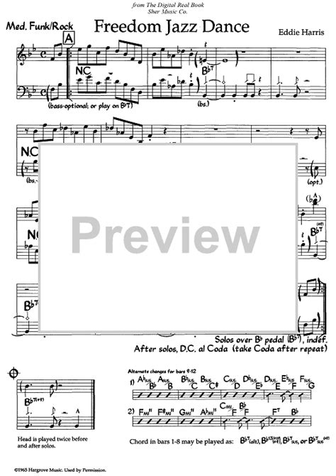 Freedom Jazz Dance C Instruments Sheet Music For Lead Sheet Sheet