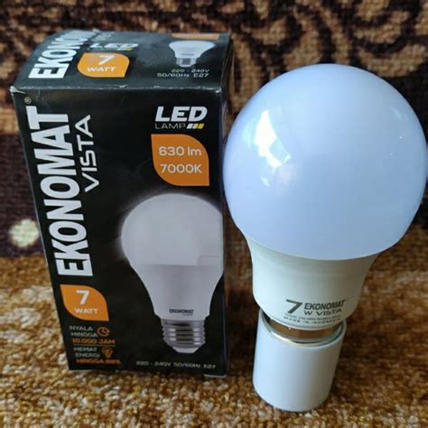 Jual Lampu Ekonomat VISTA 7 Watt 7W Bohlam Dop LED 7000k Putih Di Lapak