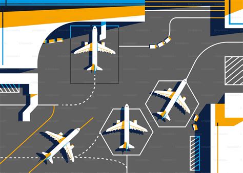 diagram   airport  planes   runway vector airport