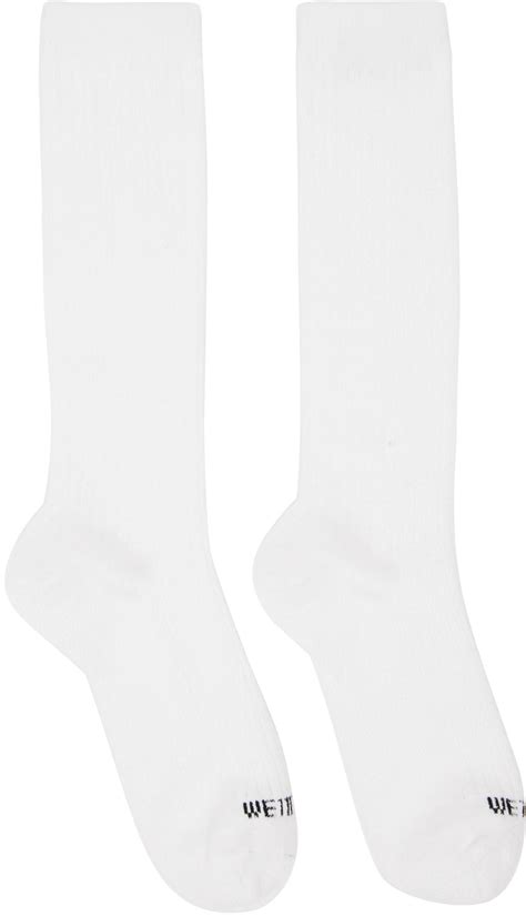 We11done White Jacquard Socks We11done