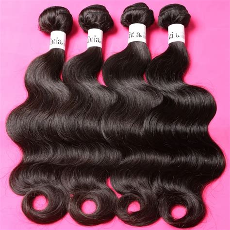 Raw Indian Human Hair Bundles Indian Body Wave Remy Hair Weave