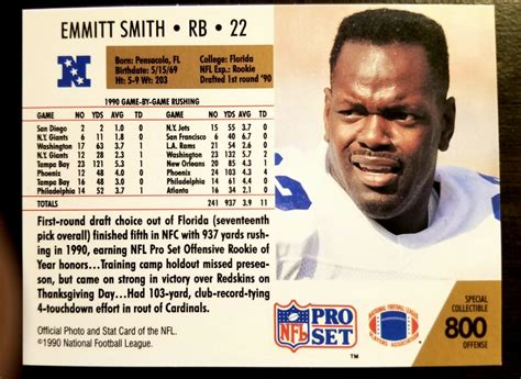 Mavin 1990 Emmitt Smith Pro Set Offensive Rookie Of The Year Special